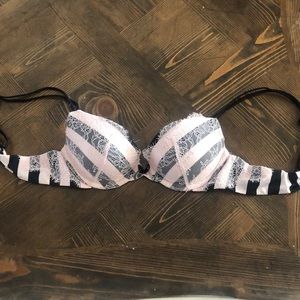 Pink stripped Victoria secrete bra